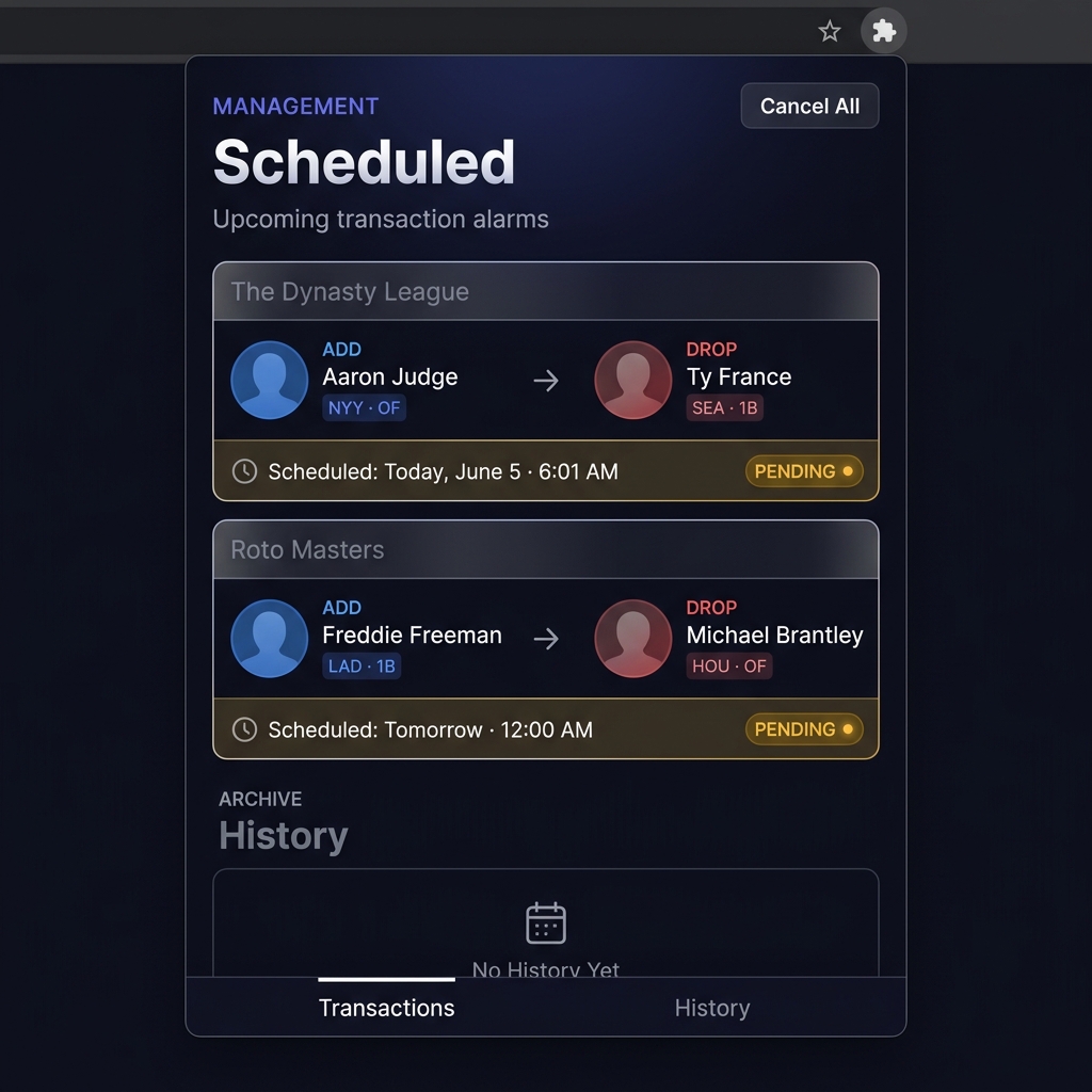 Scheduled Transactions